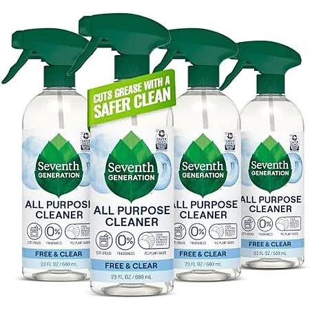 4-Pk 23-Oz Seventh Generation All Purpose Cleaner (Free & Clear)