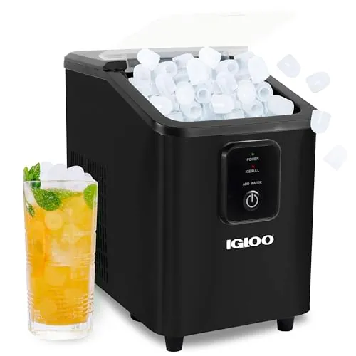 Igloo Portable Ice Maker with Scoop & Basket, Black
