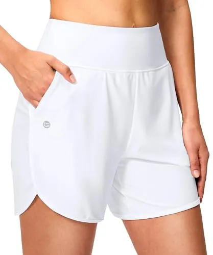 5" G Gradual Women's High-Waisted UPF 50+ Swim Board Shorts w/ Pockets & Built-In Liner