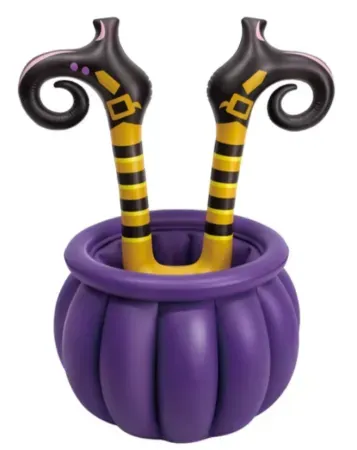 Way To Celebrate Blow-Up Witch's Legs Cauldron Candy Holder