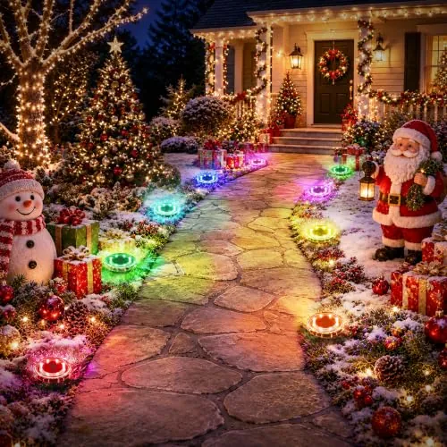 SOLPEX 10-Pack Color Changing Solar Christmas Lights