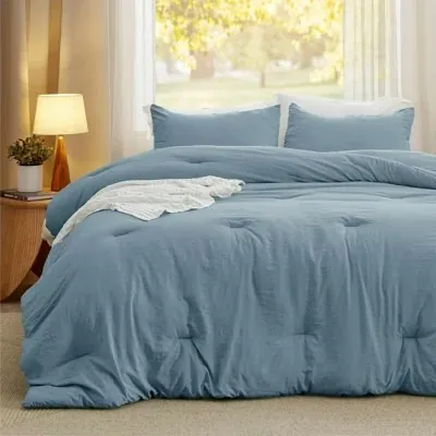 Bedsure Queen 3-Piece Reversible Prewashed Comforter Set