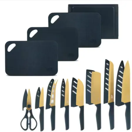 20-Piece Thyme & Table Stainless Steel Knife and Cutting Board Set