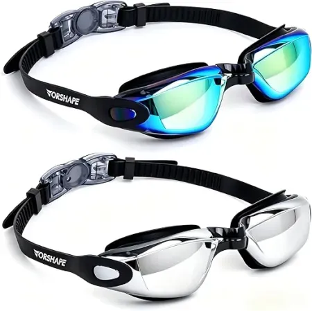 2-Pack Vorshape Adult Swim Goggles w/ Anti-Fog & UV Protection
