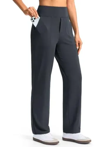 Soothfeel Women's High Rise Straight Leg Yoga Dress Pants