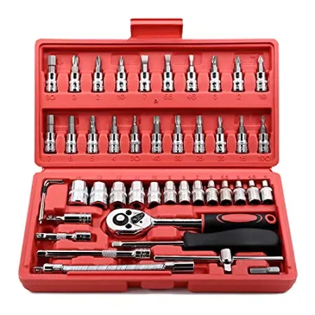 46pc Egofine 1/4" Drive Socket Ratchet Wrench Set