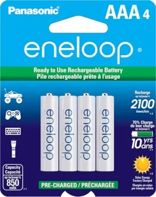 4-Pack Panasonic eneloop AAA 800mAh Pre-Charged Rechargeable Batteries