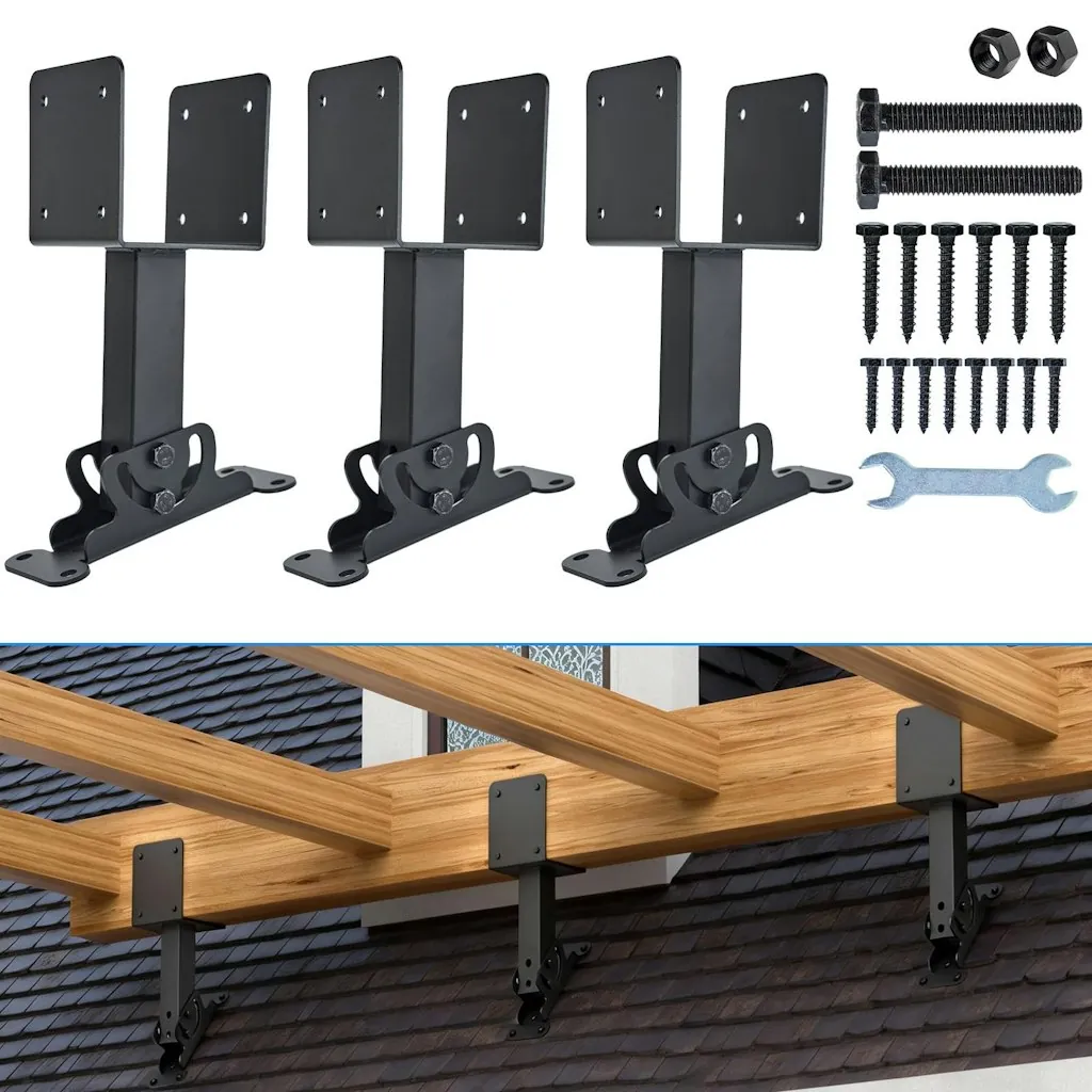 4x4-Foot Adjustable Roof Riser Brackets 3-Pack