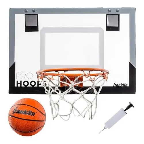 Franklin Sports Pro Hoops Over-The-Door Mini Basketball Hoop w/ Ball & Pump