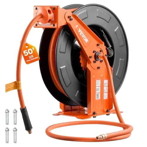 VEVOR Retractable Air Hose Reel 3/8 Inch x 50 FT 300PSI