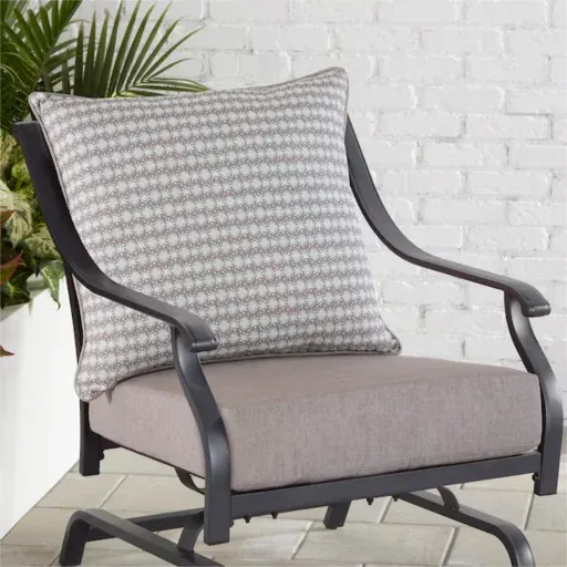 Grey Starburst Deep Seat Patio Chair Cushion