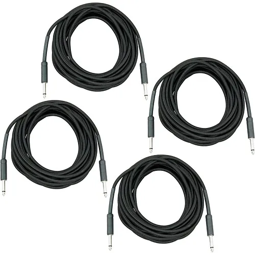 Musician's Gear 20-Foot Braided Instrument Cable 4-Pack