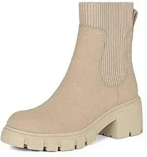 Athlefit Women’s Chunky Platform Chelsea Ankle Boots
