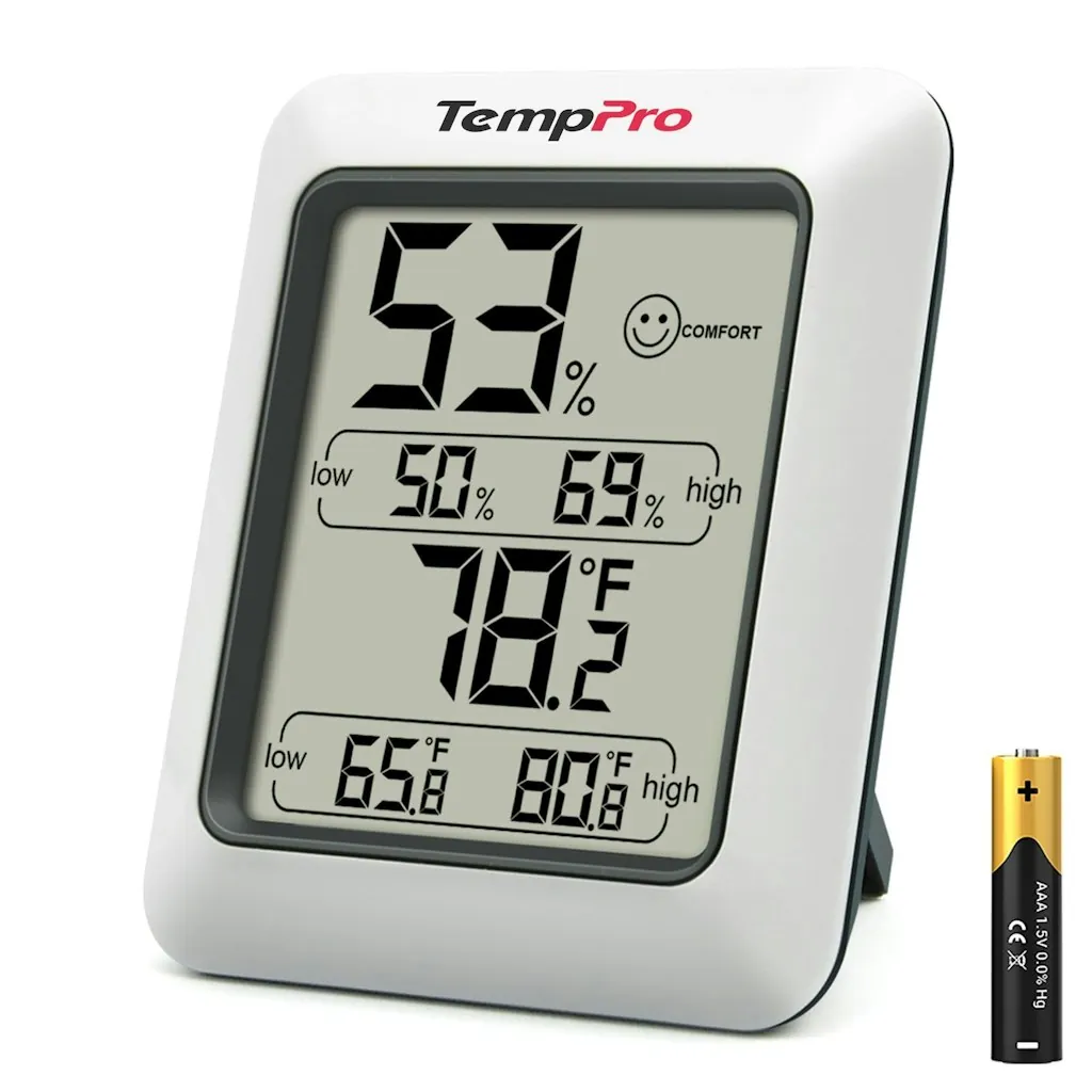 TempPro TP50 Digital Hygrometer Indoor Thermometer