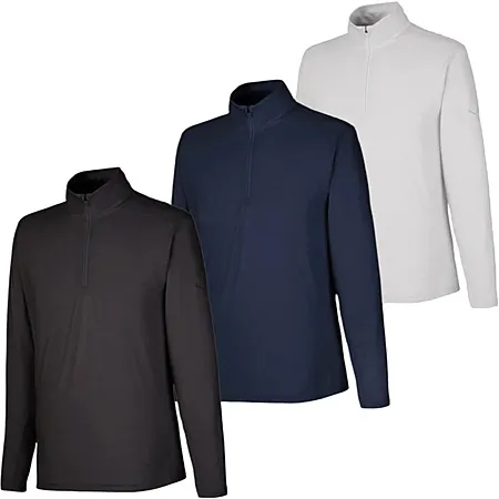 3-Pk Puma Men's Bandon Quarter-Zip Pullovers (Gray, Navy & Black)