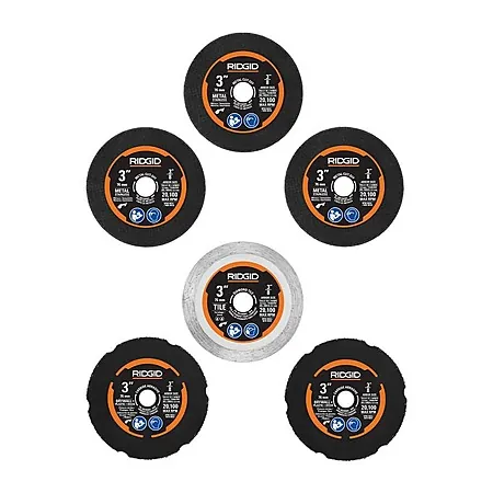 6-Piece RIDGID Cut-Off Wheel Kit