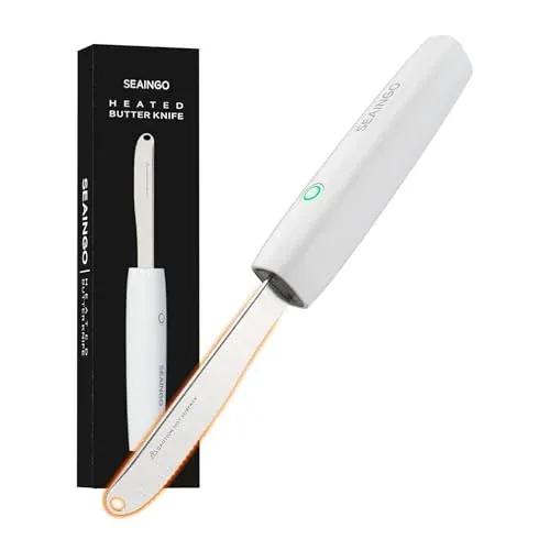SEAINGO Rechargeable Electric Heated Butter Knife w/ Dual Warming Modes
