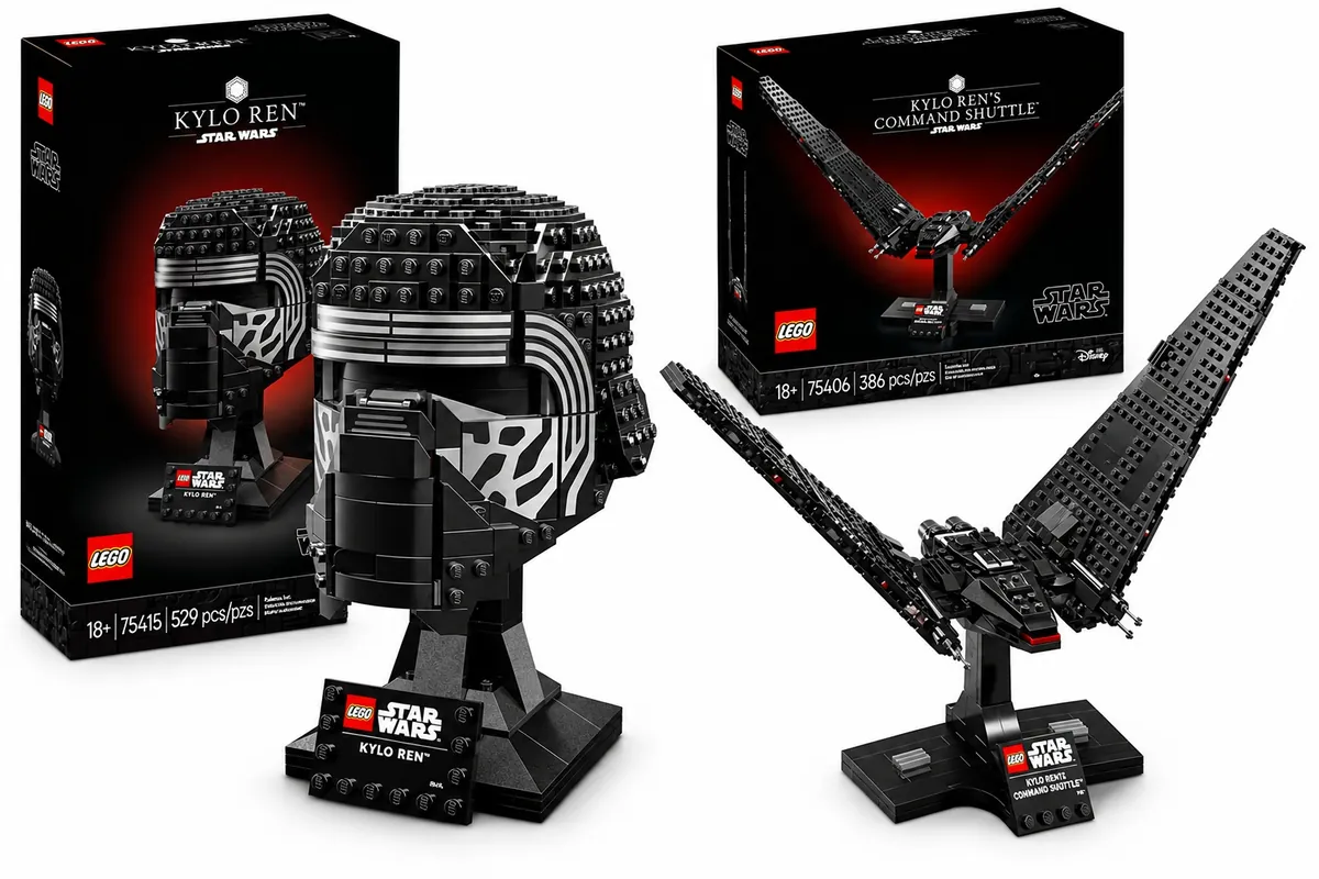 Lego Kylo Ren Helmet 75415 + Command Shuttle 75406