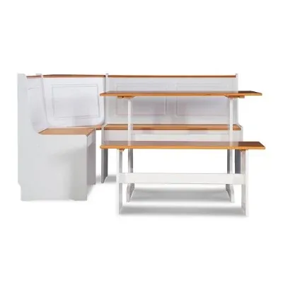 Linon Ardmore 5-Piece Corner Nook Dining Set (Seats 6)