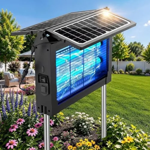 Zechuan 4,500V Solar-Powered Electric Bug Zapper