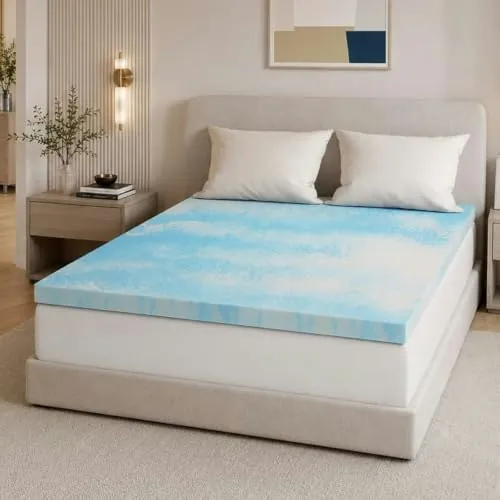 Novilla 2" Full Cooling Gel Memory Foam Mattress Topper