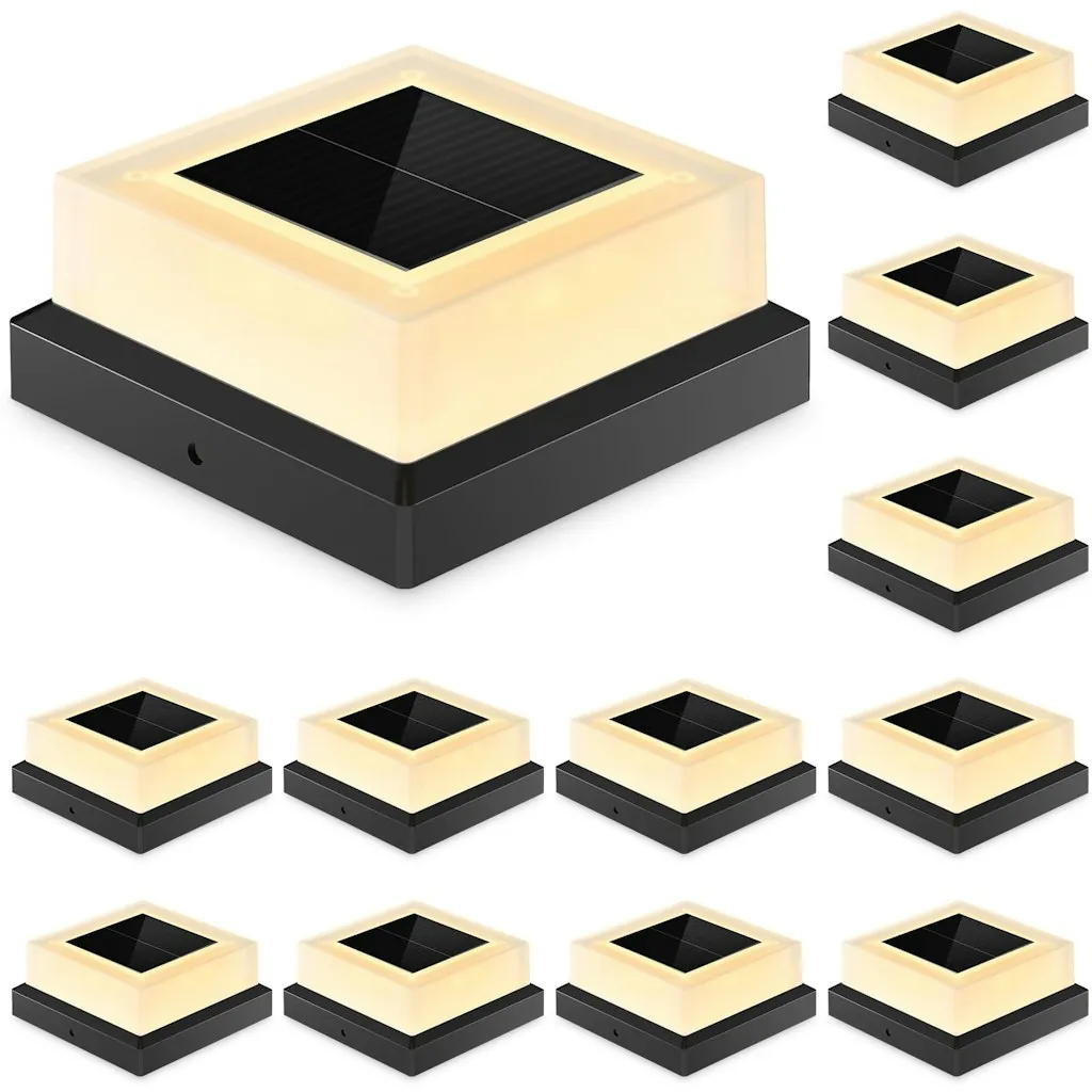 4x4 Solar Post Cap Lights 12-Pack