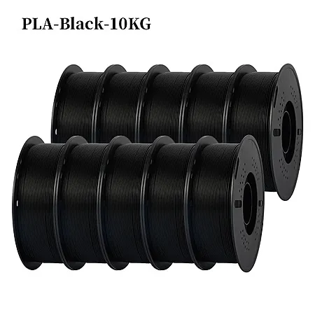 10-Pk 1KG KINGROON 1.75mm PLA 3D Printer Filament (Black)
