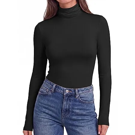 Ekouaer Women's Turtleneck Long Sleeve Base Thermal Shirt
