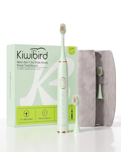 KIWIBIRD K5 Sonic Electric Toothbrush 1.5X Wider Brush Head