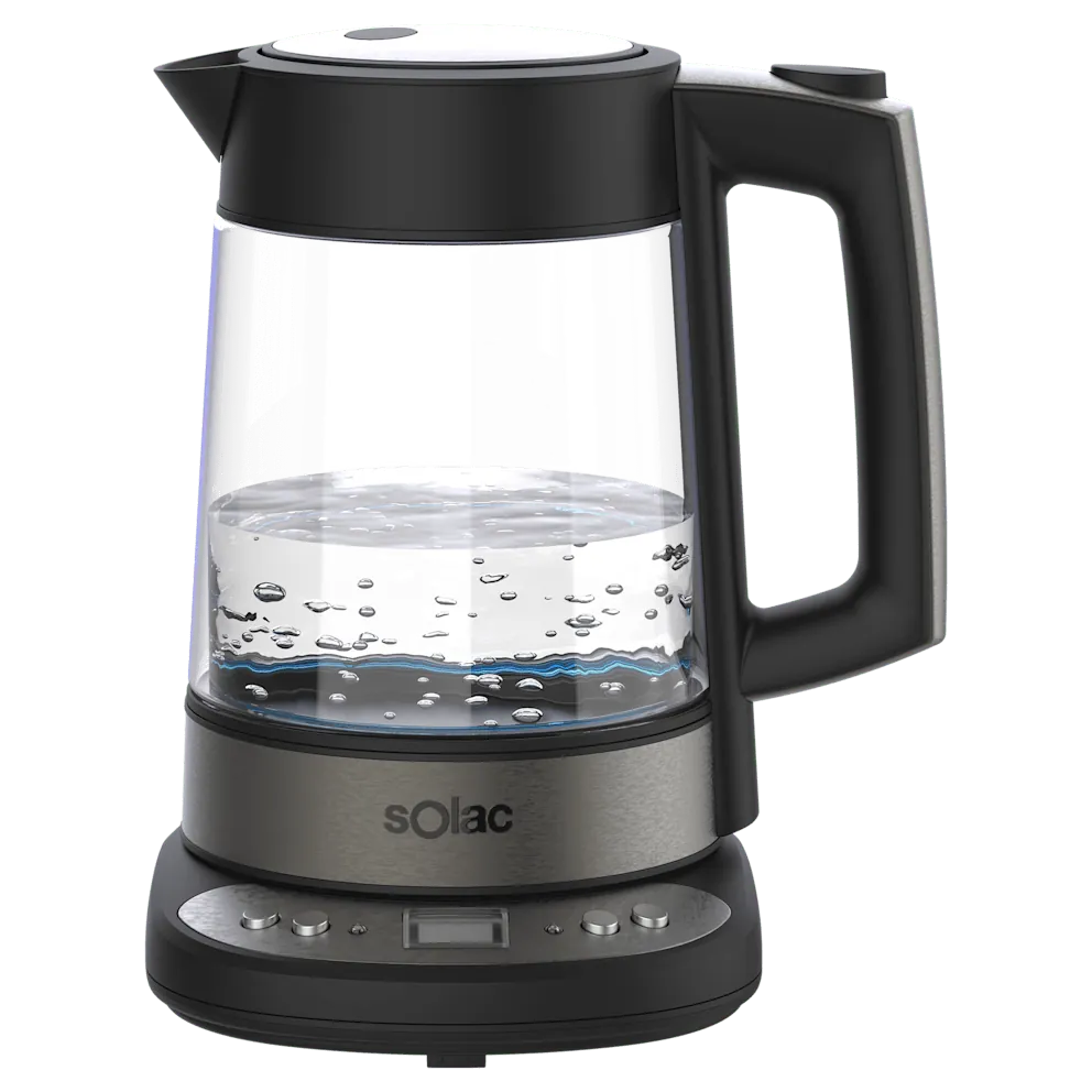 SOLAC Aroa Premium Adjustable Temperature Cordless Glass Kettle