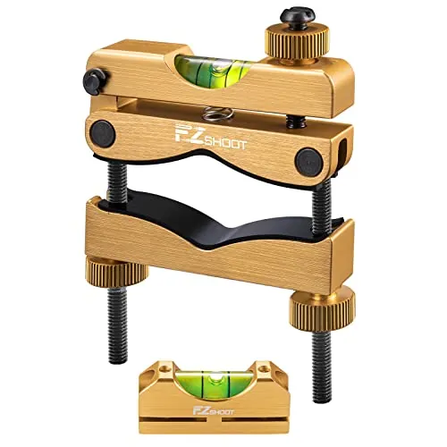 EZshoot Scope Leveling Kit with Precision Bubble and Magnetic Levels Gold
