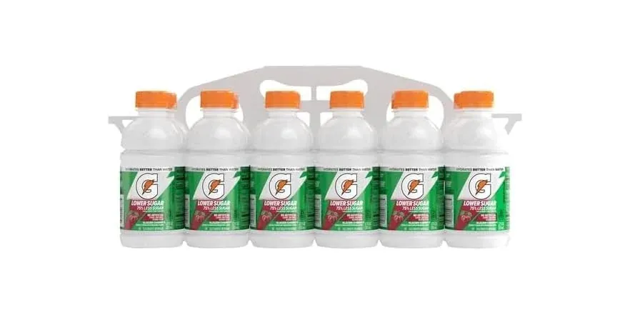 Gatorade Lower Sugar Glacier Cherry Electrolyte Beverage, 12-Pack (12 oz)
