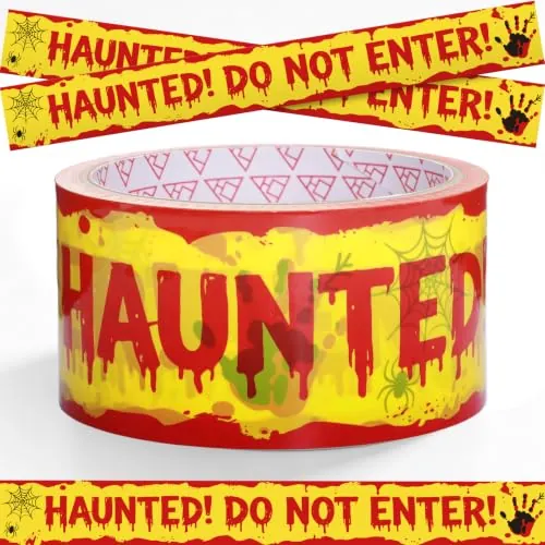 Halloween Decorations Outdoor Adhesive Caution Tape 1.9in x 82ft