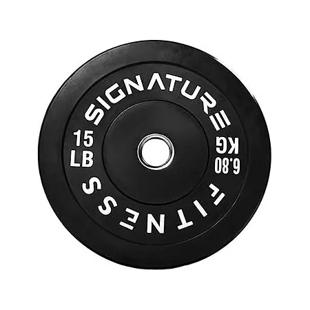 Fitvids 2" Olympic Bumper Weight Plates w/ Steel Hub (15-Lb Pair)