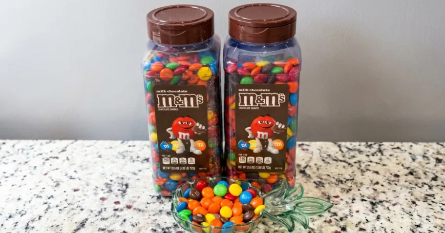 M&M’s Milk Chocolate Candy 25.5oz Jars 2-Pack