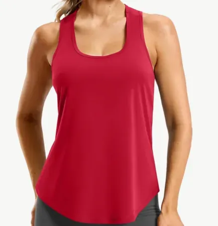 SANTINY Women's Scoop Neck Racerback Workout Tank Top