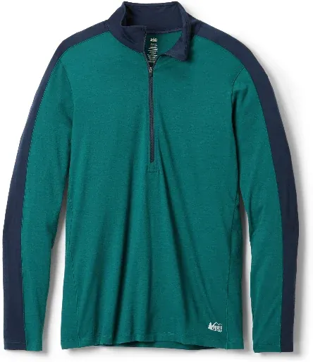 REI Co-op Merino 185 Men's Long-Sleeve Half-Zip Base Layer Top
