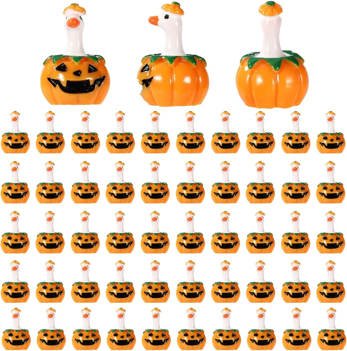 Micro Halloween Pumpkin Goose Figures 50-count