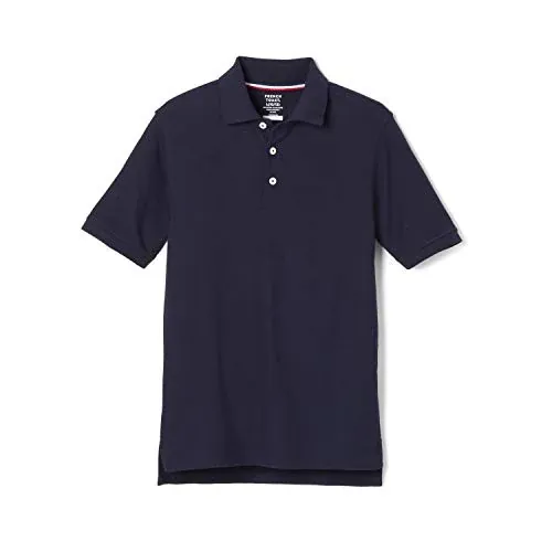 French Toast Unisex Kids Short Sleeve Pique Polo Shirt Navy 1820H