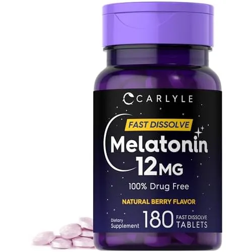 Carlyle Melatonin 12 mg Fast Dissolve 180 Tablets