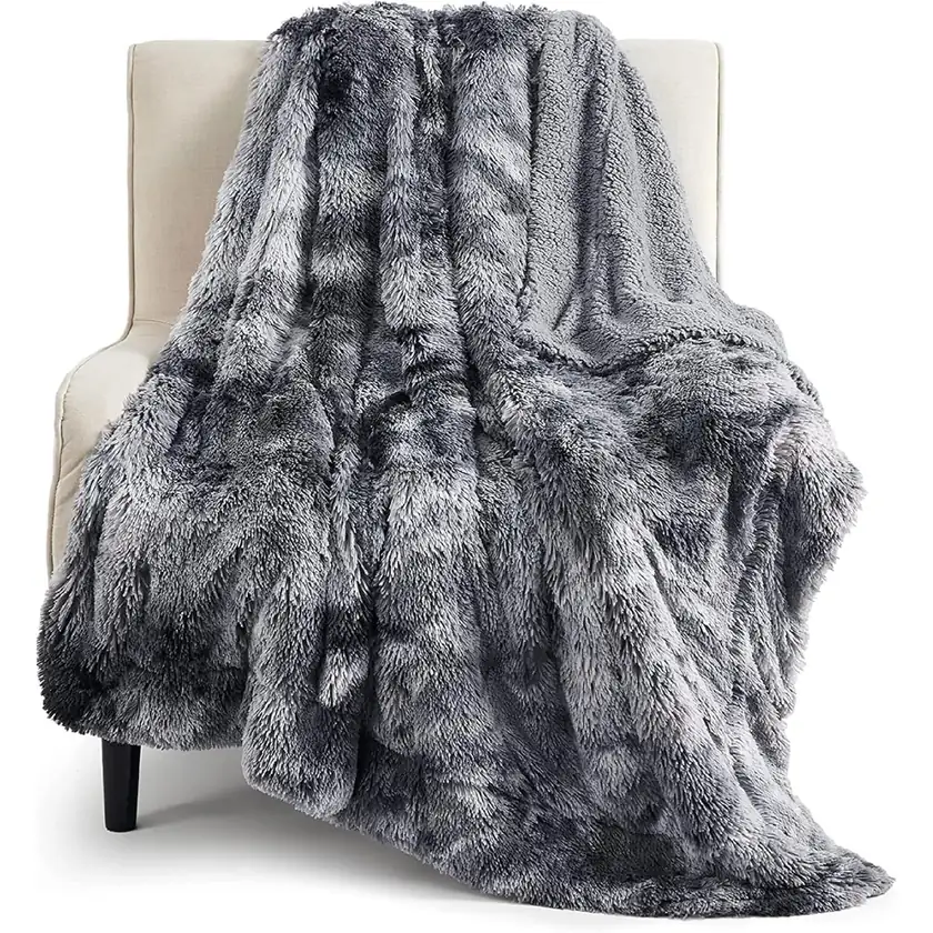 Bedsure Faux Fur Fluffy Fleece Sherpa Throw Blanket