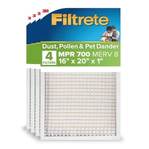 Filtrete 16x20x1 Air Filter MERV 8 MPR 700 4-Pack