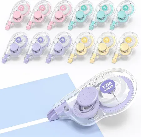 12-Count Four Candies Tear-Resistant Correction Tape