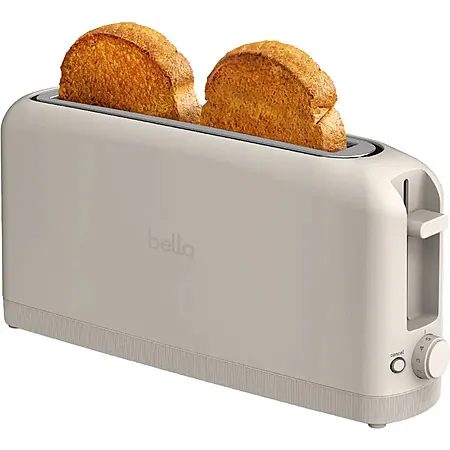 Bella 2-Slice Slim Toaster w/ Long Wide Slot (Oatmilk)
