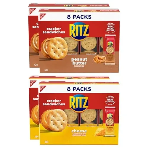 Ritz Peanut Butter & Cheese Sandwich Crackers Variety Pack (32 Snack Packs)