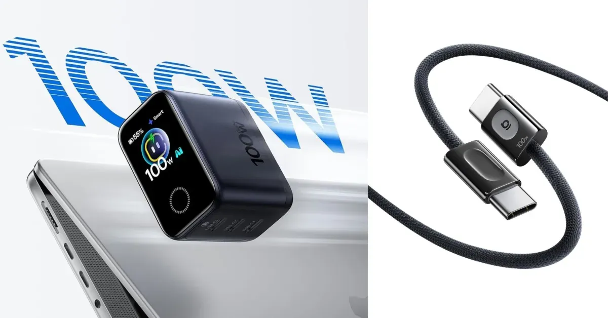 a FREE 100W Woven USB-C cable today with Baseus’ new Smart Display charger at just