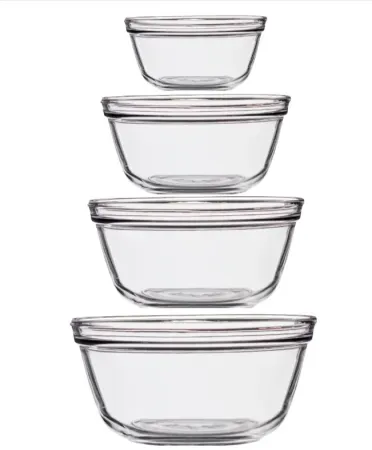 4-Piece Anchor Hocking Glass Mixing Bowls Set