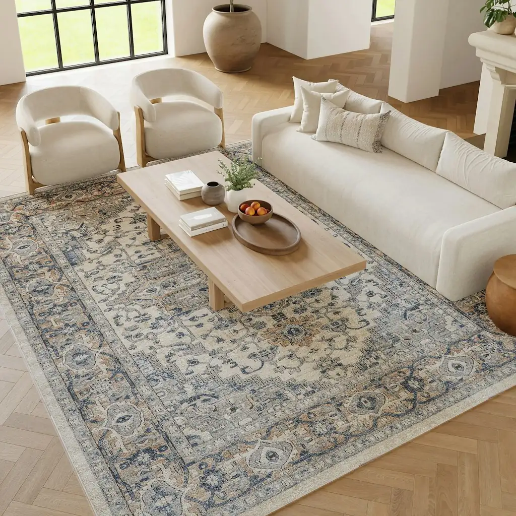 Lark Manor Jurado Oriental 5x7-Foot Area Rug