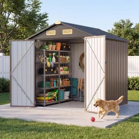IRONCK 5.7' x 5.7' Outdoor Storage Shed with Vent