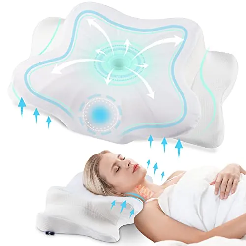 DONAMA Cervical Pillow for Neck and Shoulder Contour Memory Foam